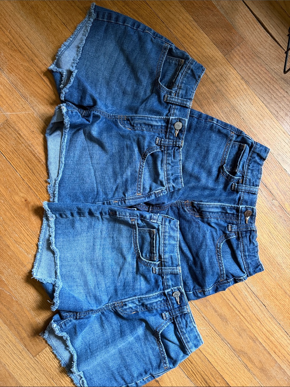 Old Navy Girls Denim Cutoff Shorts Bundle - Blue